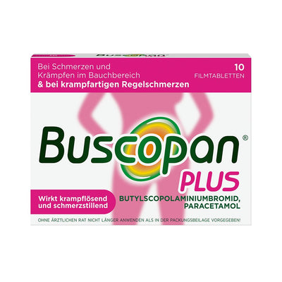 BUSCOPAN PLUS mit Paracetamol - bei Magenkrämpfen und Regelschmerzen