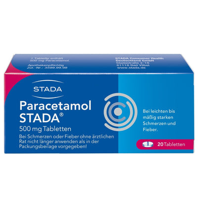 Paracetamol 500 mg Tabletten, bei leichten bis mäßig starken Schmerzen und Fieber