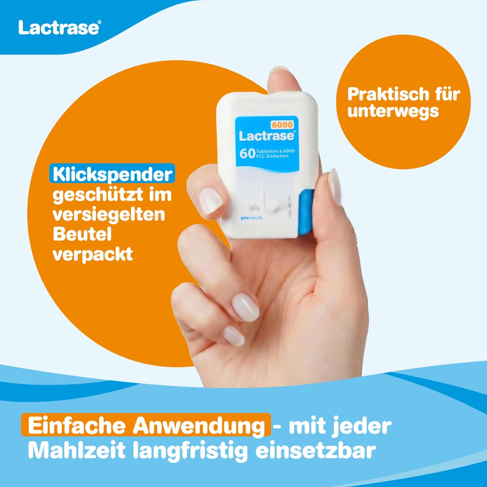 LACTRASE 6.000 Tabletten – Laktase bei Laktoseintoleranz