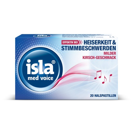 isla med voice Halspastillen bei Heiserkeit Stimmbeschwerden