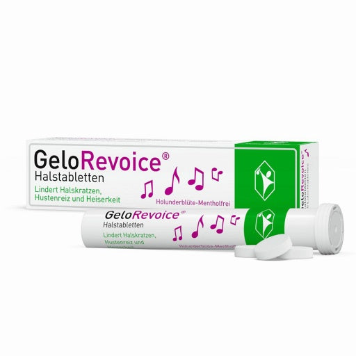 GeloRevoice Halstabletten Holunderblüte-Mentholfrei bei Heiserkeit & Stimmverlust