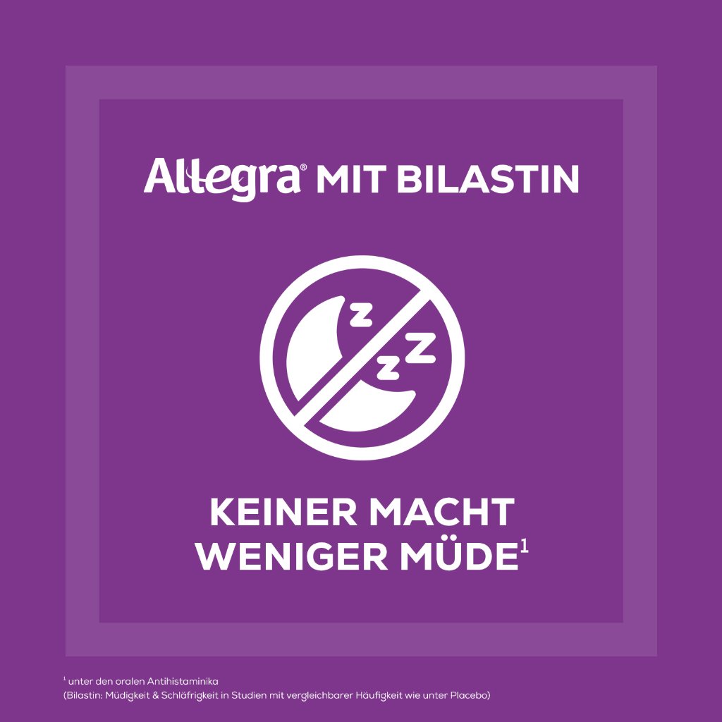 ALLEGRA Allergietabletten - lindert wirksam allergisch bedingte Symptome wie Niesen, tränende Augen sowie Juckreiz, Rötung und Quaddelbildung