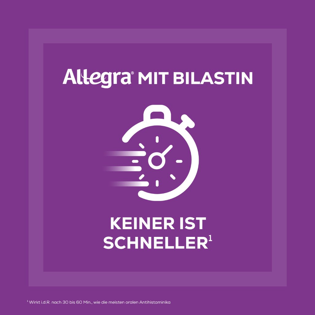 ALLEGRA Allergietabletten - lindert wirksam allergisch bedingte Symptome wie Niesen, tränende Augen sowie Juckreiz, Rötung und Quaddelbildung