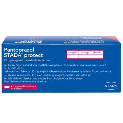 PANTOPRAZOL protect 20 mg - For the short-term treatment of reflux symptoms (e.g. heartburn, acid reflux)