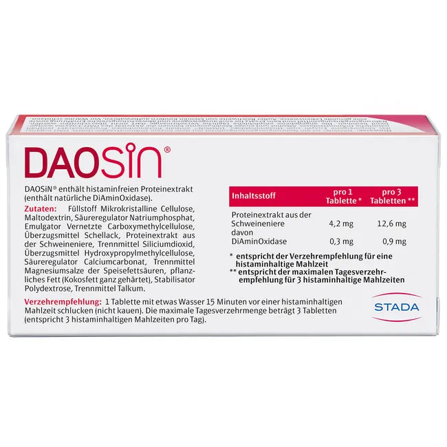 Daosin Tabletten bei Histaminintoleranz