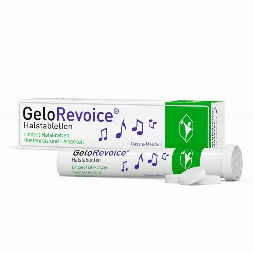 GeloRevoice throat lozenges cherry-menthol for hoarseness &amp; loss of voice 