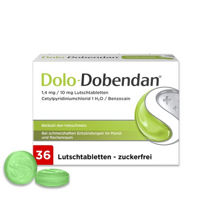 Dolo-Dobendan® Halstabletten zuckerfrei mit betäubender Wirkung - bei Halsschmerzen